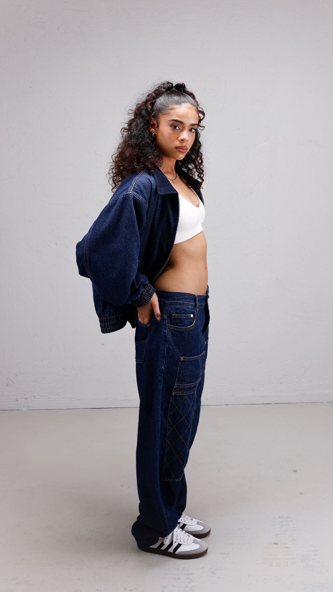 Denim Bomber Jas