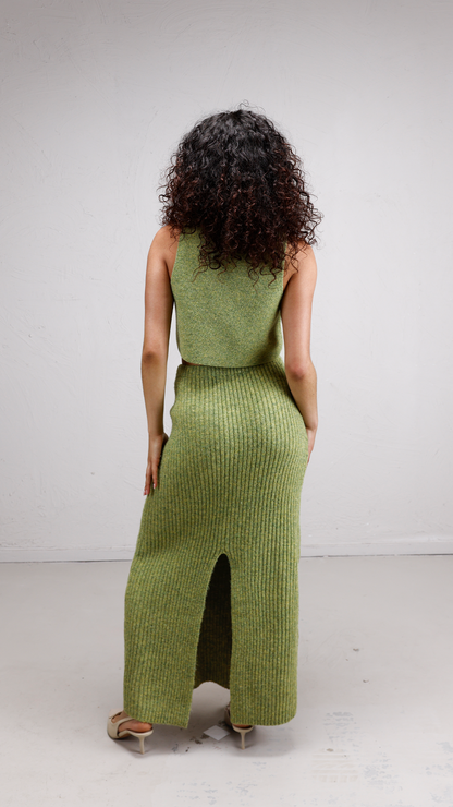 Amara Set 2 Piece Green (Top + Skirt)